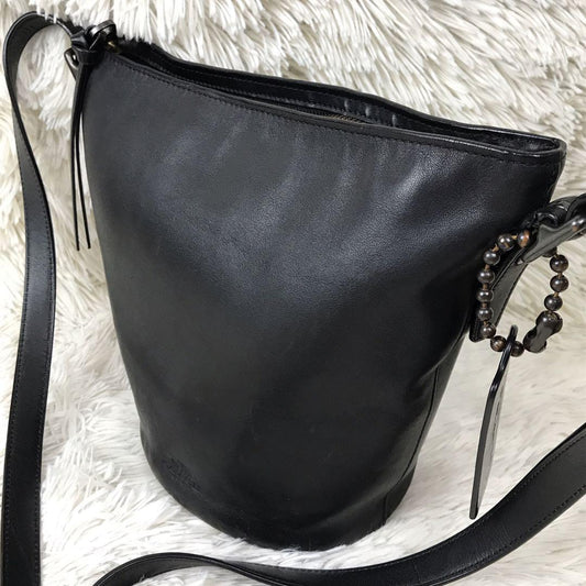 COACH Shoulder Bag Purse 32281 Leather Black Authentic