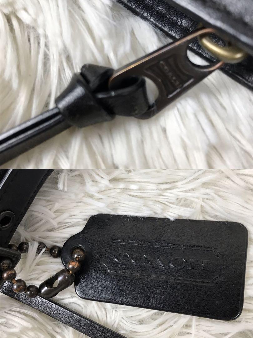 COACH Shoulder Bag Purse 32281 Leather Black Authentic