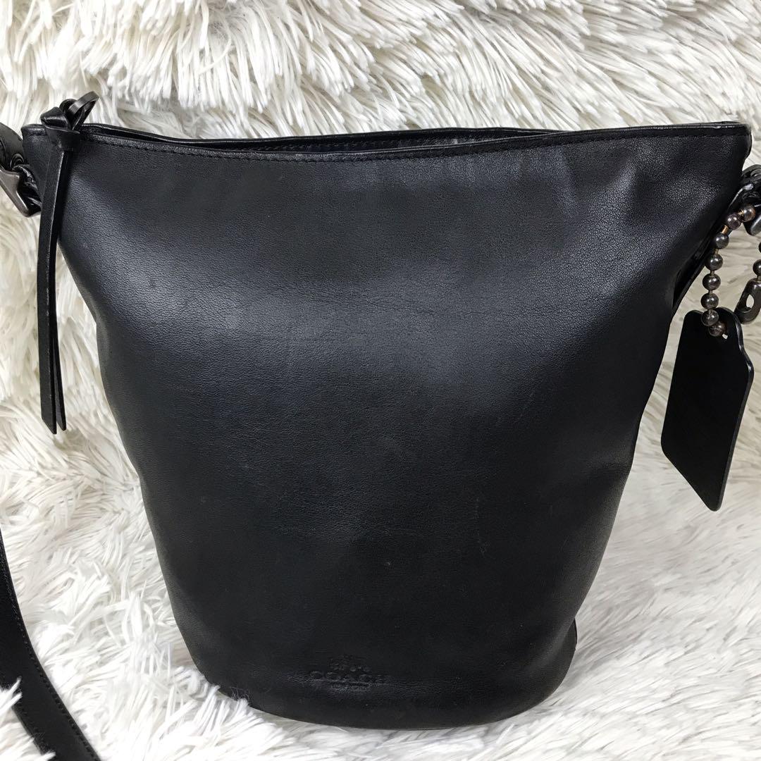COACH Shoulder Bag Purse 32281 Leather Black Authentic