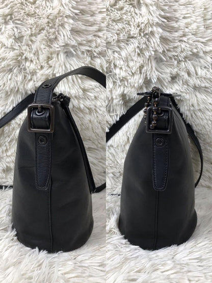 COACH Shoulder Bag Purse 32281 Leather Black Authentic