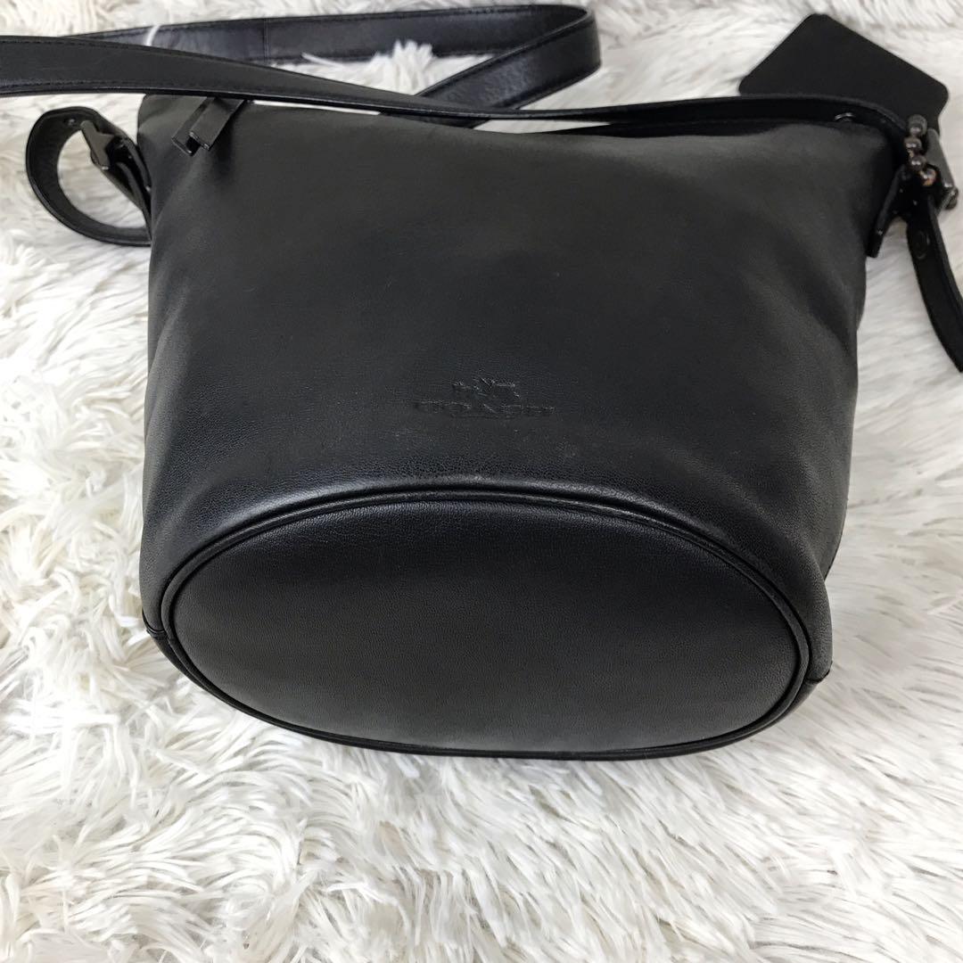 COACH Shoulder Bag Purse 32281 Leather Black Authentic