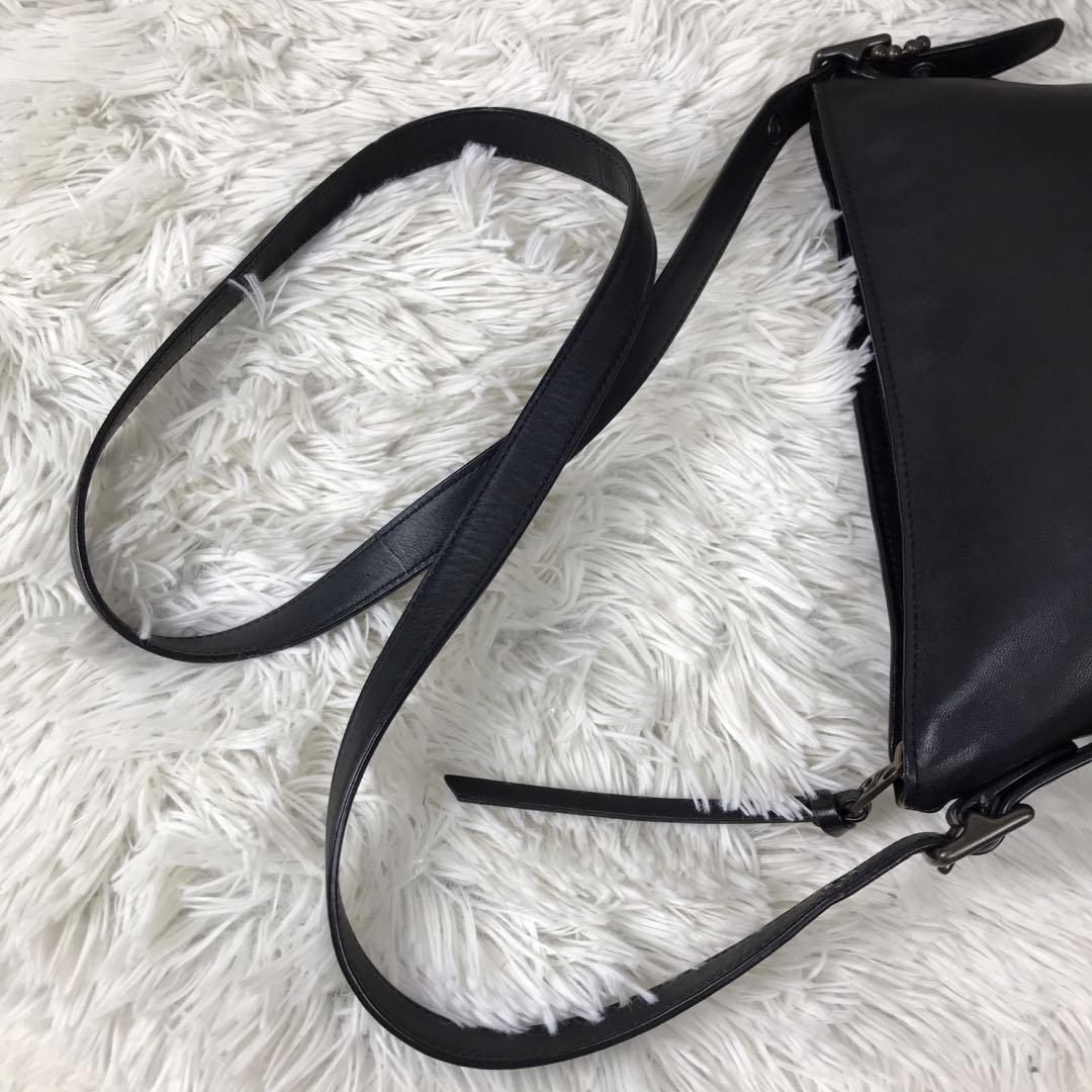 COACH Shoulder Bag Purse 32281 Leather Black Authentic