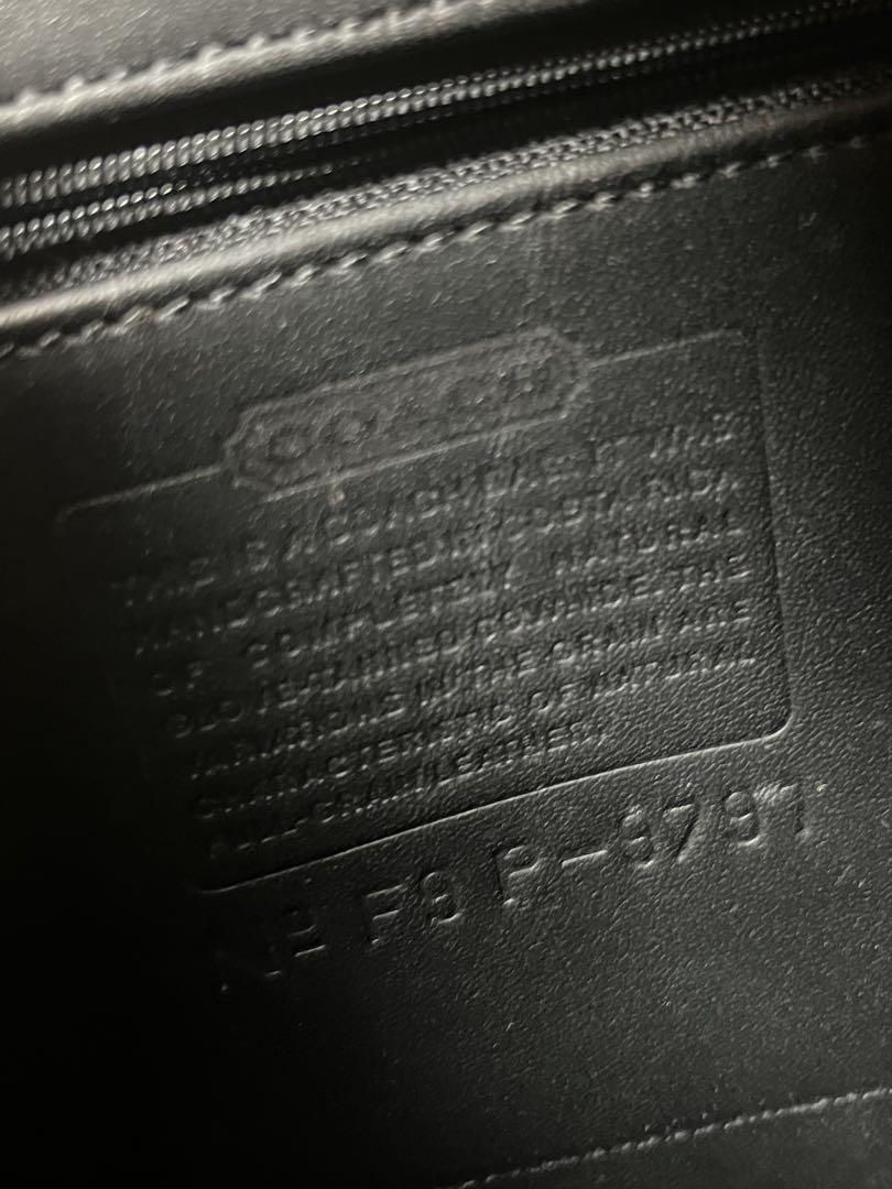 COACH Backpack Turn Lock Leather Black Authentic