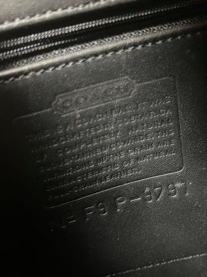 COACH Backpack Turn Lock Leather Black Authentic