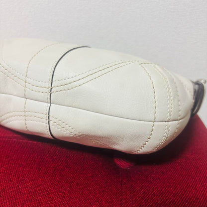 COACH Shoulder Bag Purse Soho Leather White Authentic