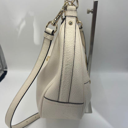 COACH Hand Shoulder Bag Tote Purse Leather White Authentic