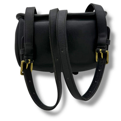 COACH Backpack Turn Lock Old 9960 Leather Black Authentic