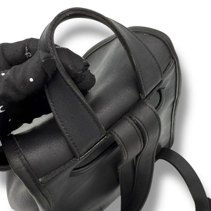 COACH Backpack Turn Lock Old 9960 Leather Black Authentic