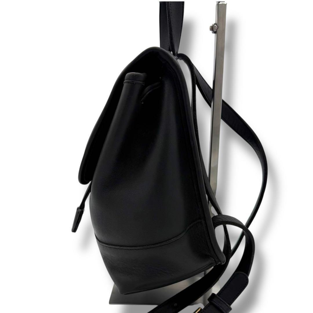 COACH Backpack Turn Lock Old 9960 Leather Black Authentic