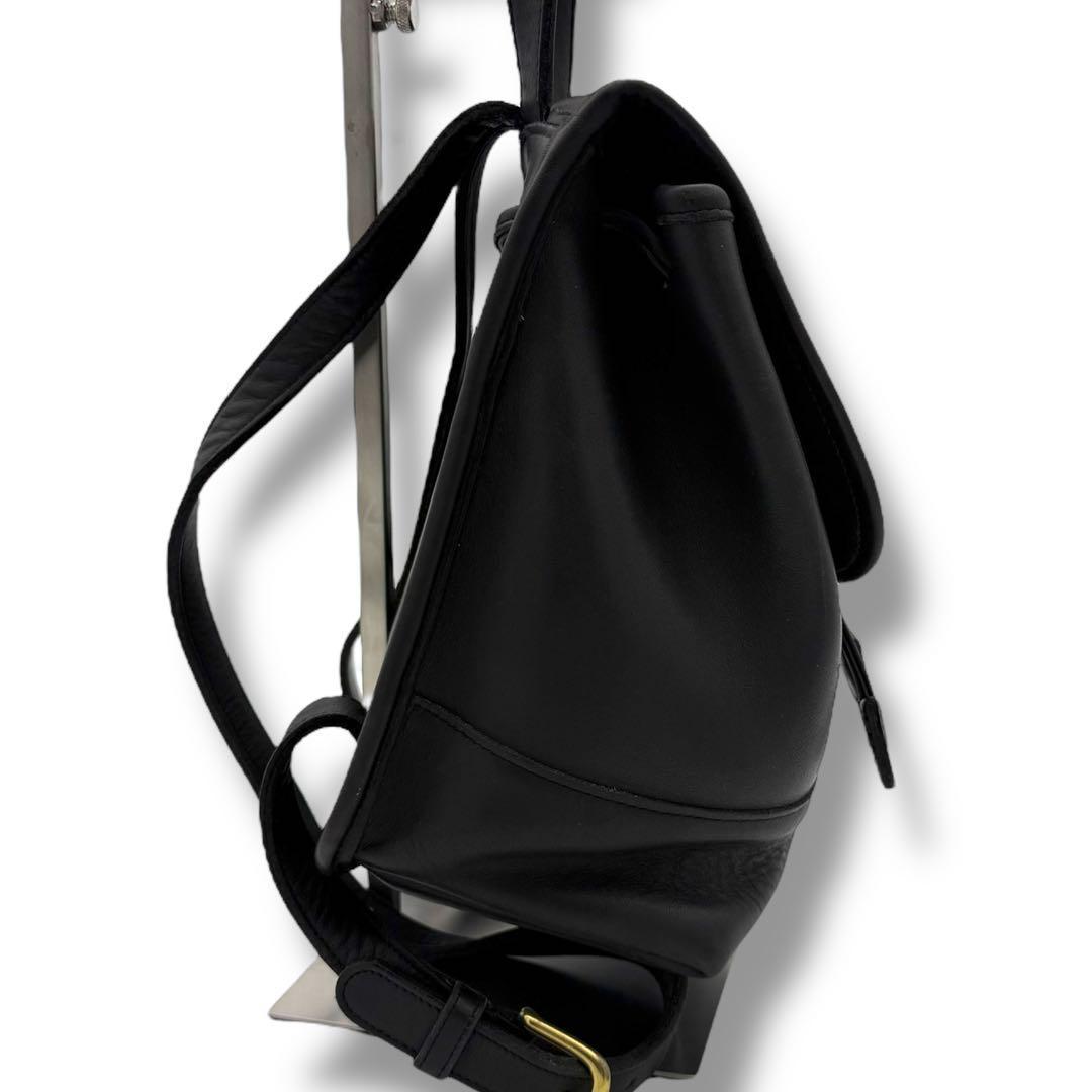 COACH Backpack Turn Lock Old 9960 Leather Black Authentic