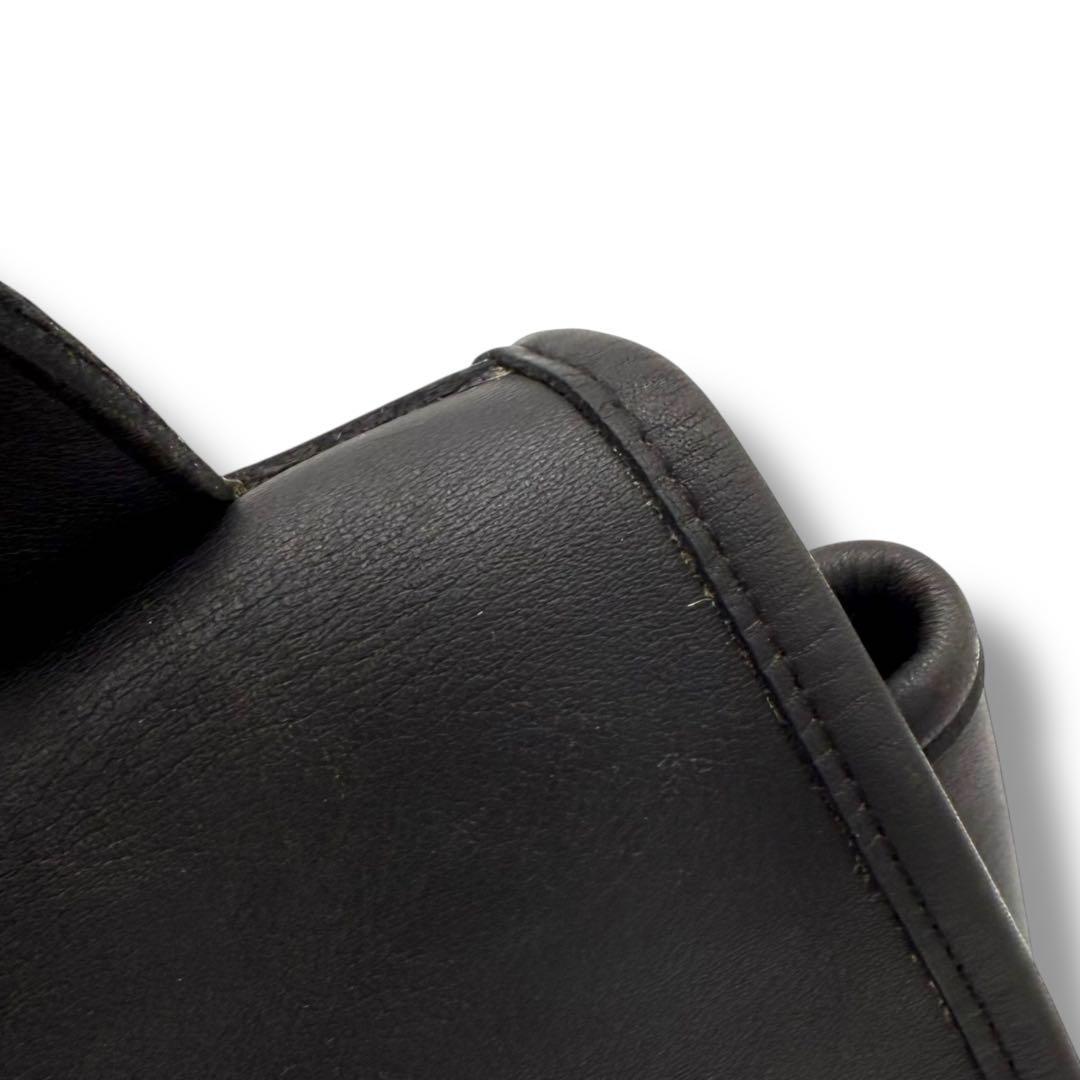 COACH Backpack Turn Lock Old 9960 Leather Black Authentic