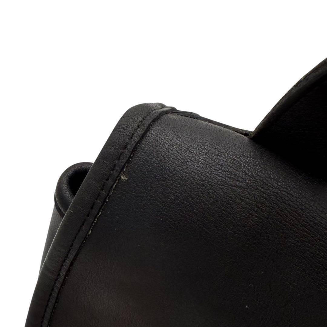 COACH Backpack Turn Lock Old 9960 Leather Black Authentic
