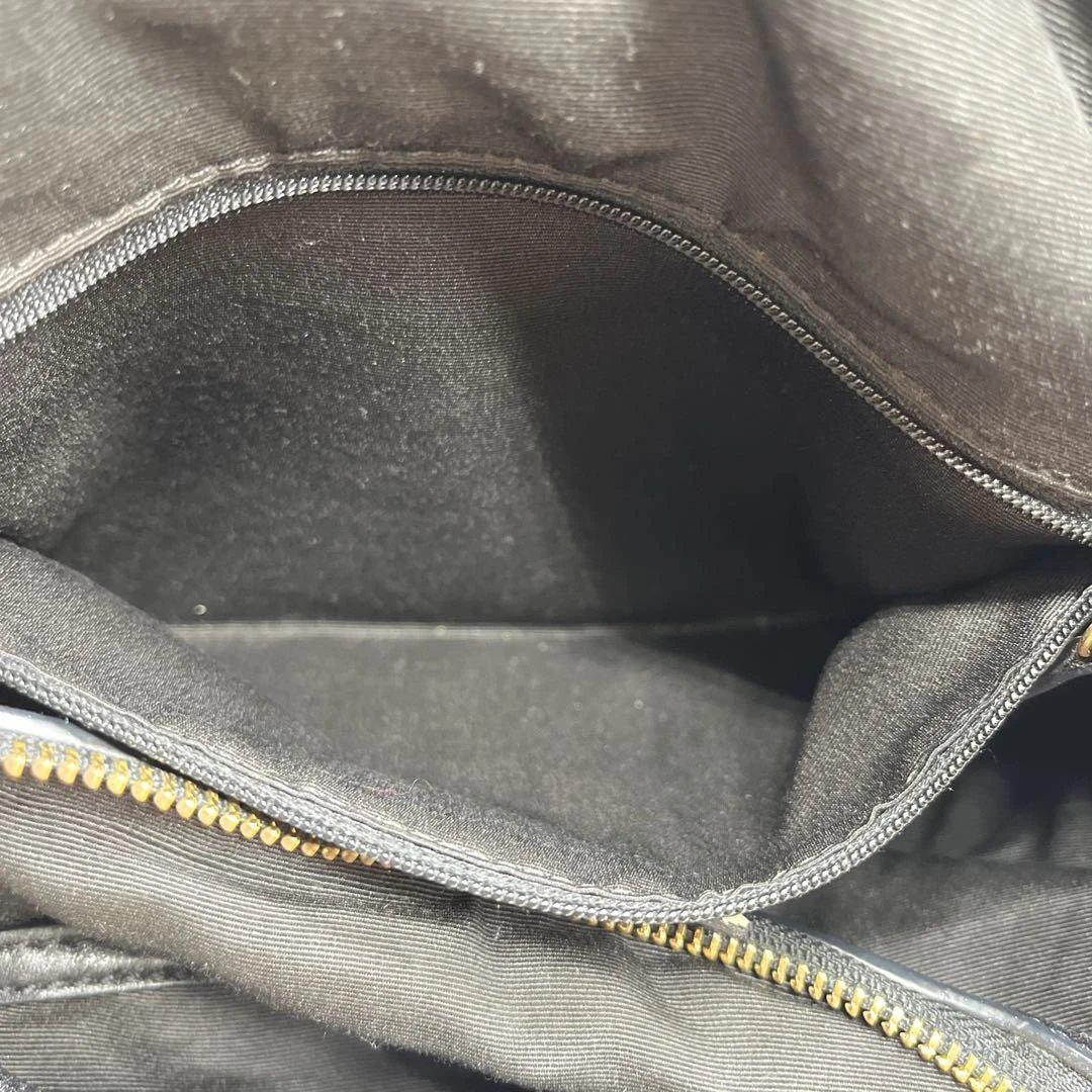 COACH Hand Bag Tote Purse Signature Canvas Leather Beige Black Authentic