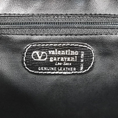 Valentino Garavani Shoulder Bag Purse Logo Leather Beige Gold Authentic