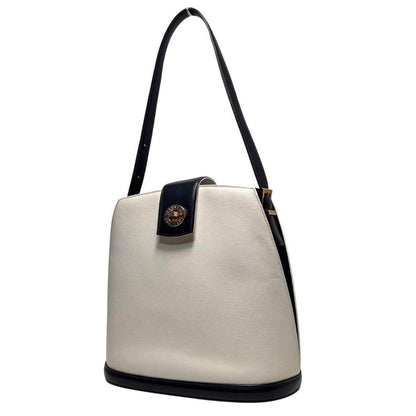 Valentino Garavani Hand Bag Tote Purse Navy White Authentic