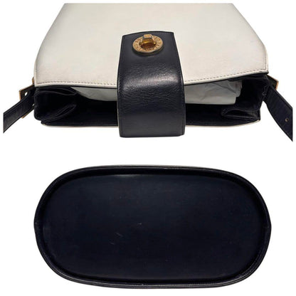 Valentino Garavani Hand Bag Tote Purse Navy White Authentic