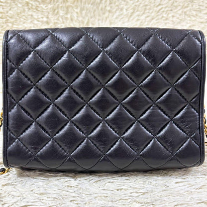 GIVENCHY Shoulder Bag Purse Chain 4G Leather Black Authentic