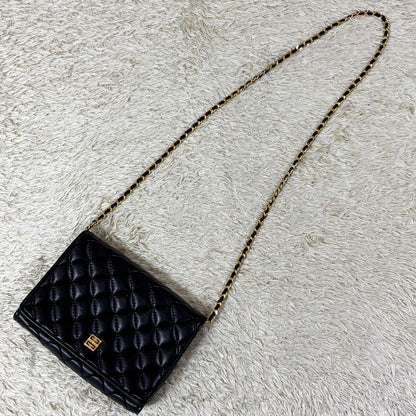 GIVENCHY Shoulder Bag Purse Chain 4G Leather Black Authentic