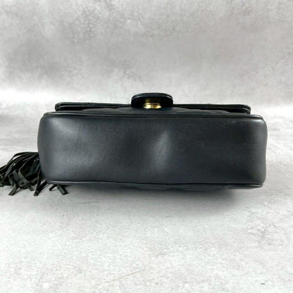 GIVENCHY Shoulder Bag Purse 4G Chain Leather Black Authentic