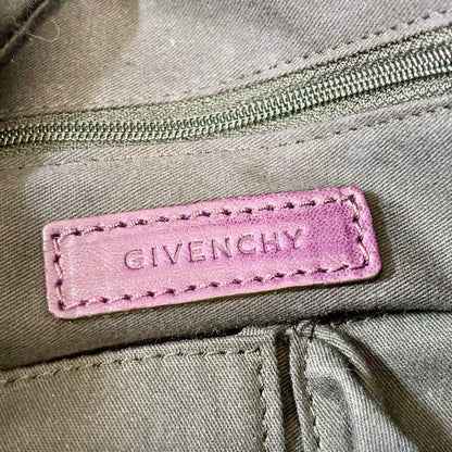 GIVENCHY Shoulder Bag Purse 2way Nightingale 4G Leather Purple Authentic