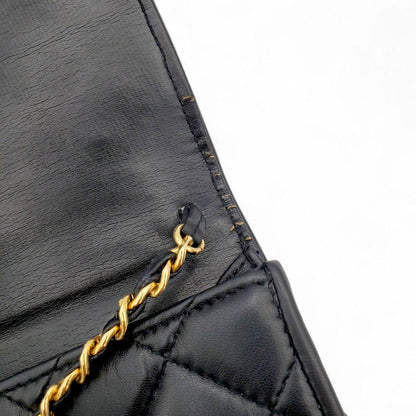 GIVENCHY Shoulder Bag Purse Chain 4G Quilted Leather Black Authentic