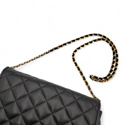 GIVENCHY Shoulder Bag Purse Chain 4G Quilted Leather Black Authentic