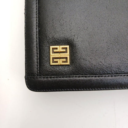GIVENCHY Shoulder Bag Purse 4G Chain Leather Black Authentic