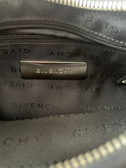 GIVENCHY Accessory Pouch Shoulder Bag Purse Nylon Leather Black Authentic
