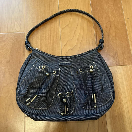 GIVENCHY Mini Shoulder Bag Purse Denim Black Authentic