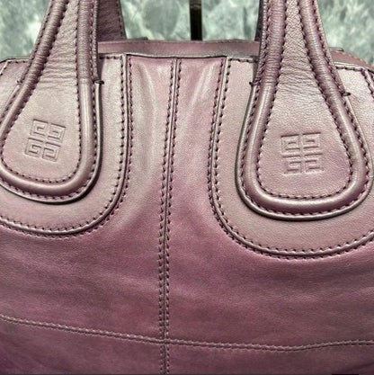 GIVENCHY Hand Shoulder Bag Tote Purse 2way Nightingale 4G Purple Authentic