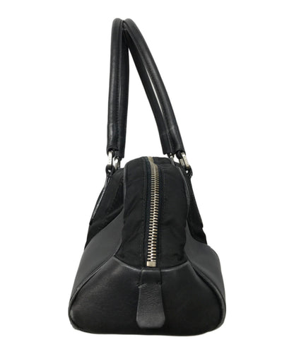 PRADA handbag bucket bag handbag logo nylon leather black authentic
