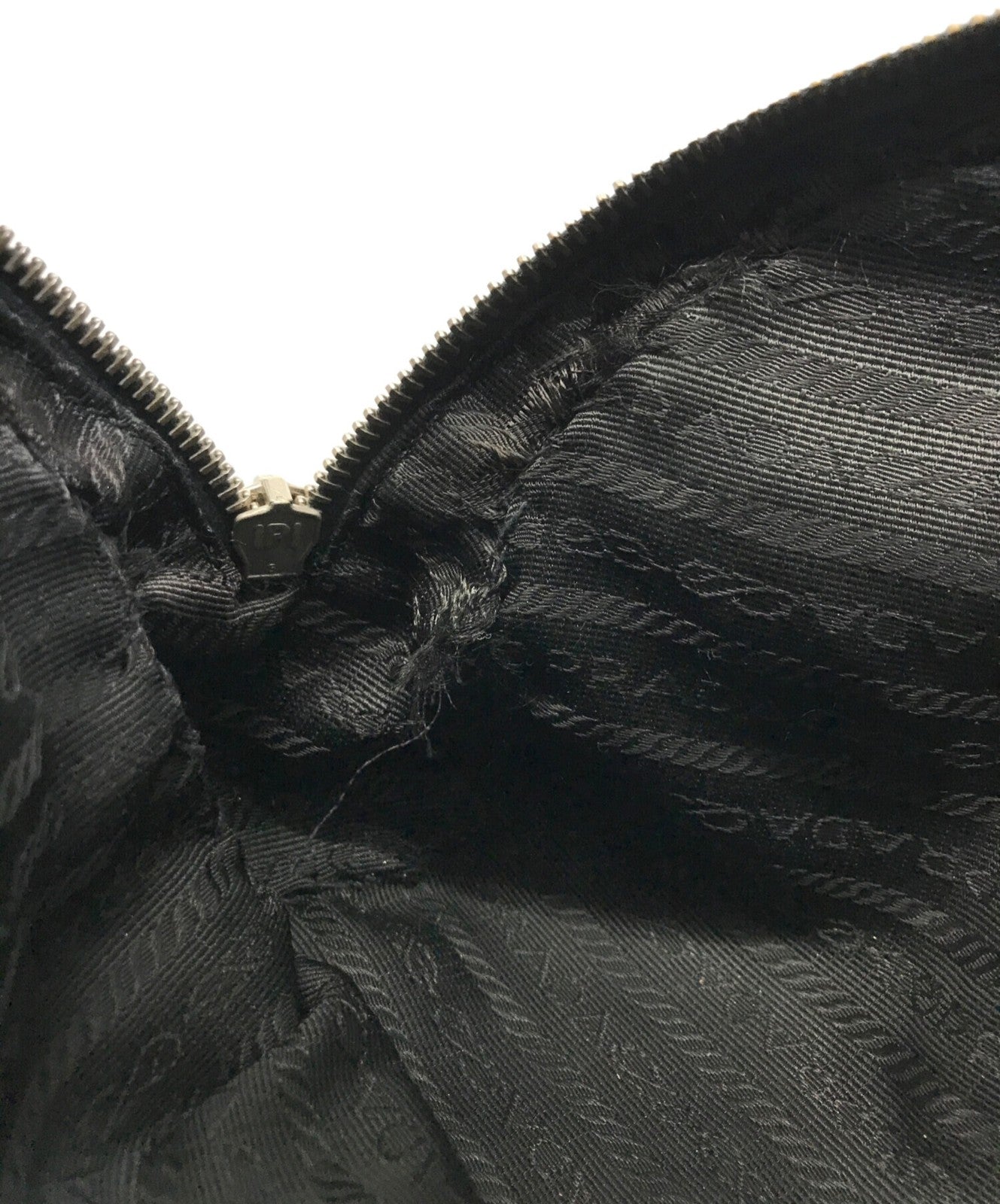 PRADA handbag bucket bag handbag logo nylon leather black authentic