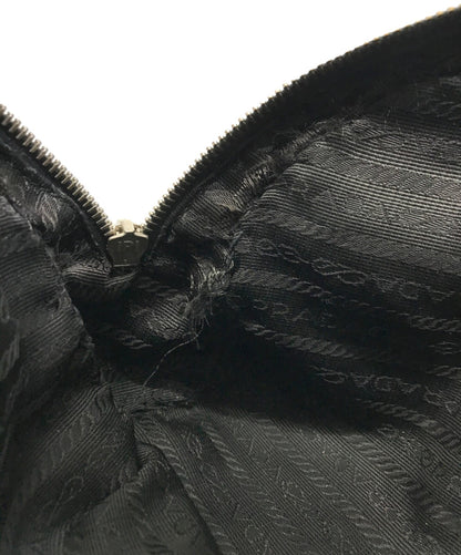PRADA handbag bucket bag handbag logo nylon leather black authentic