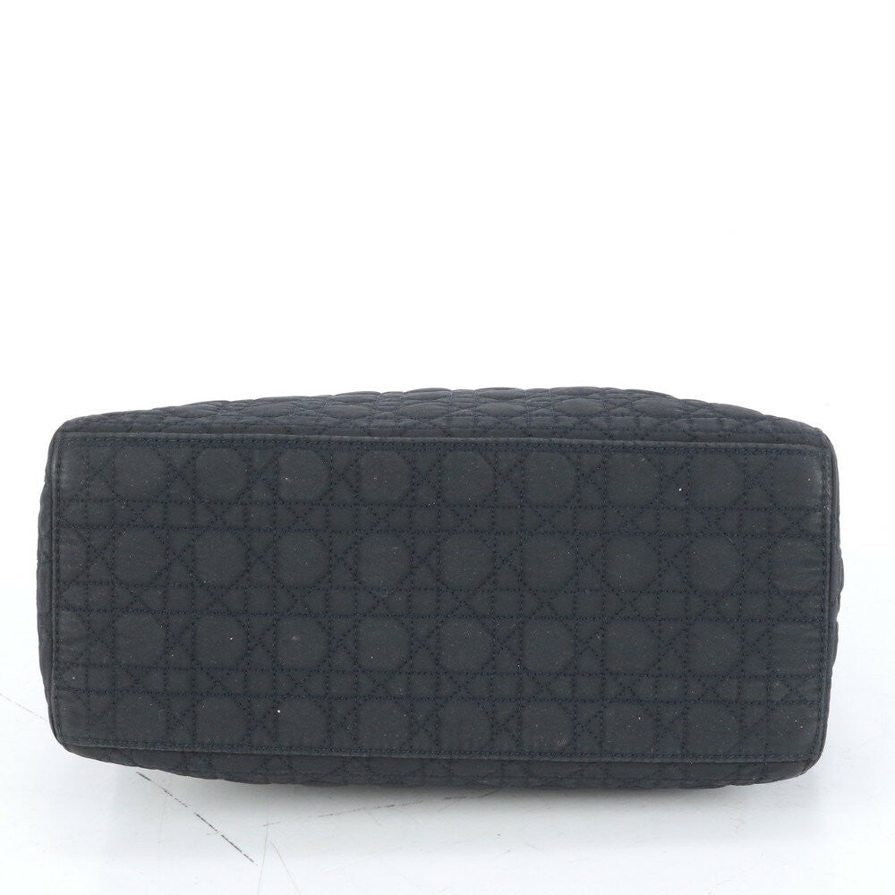 Christian Dior Hand Bag Tote Purse Cannage Black Authentic