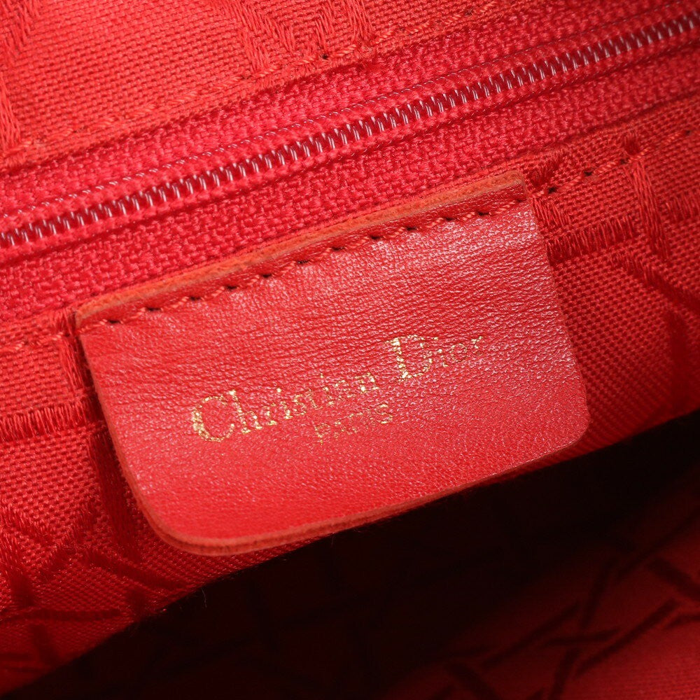 Christian Dior Hand Bag Tote Purse Cannage Black Authentic