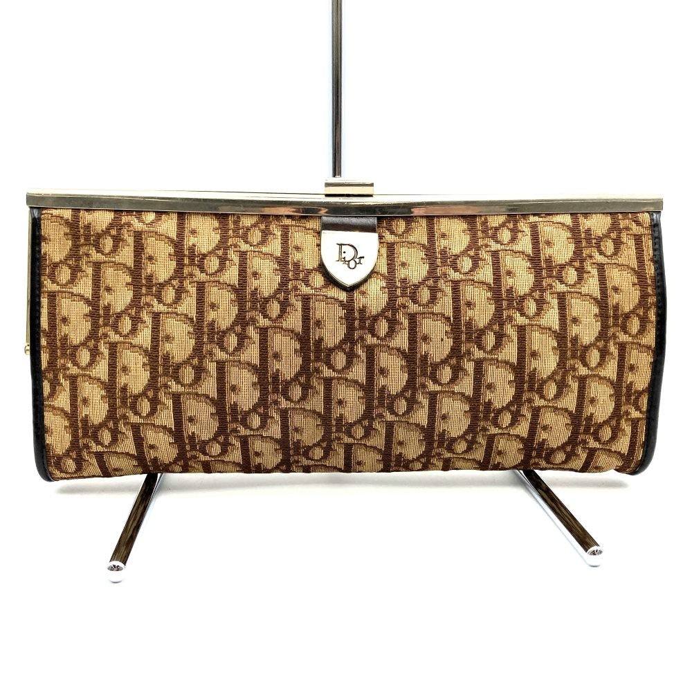 Christian Dior Clutch Bag Second Bag Trotter Canvas Brown Authentic