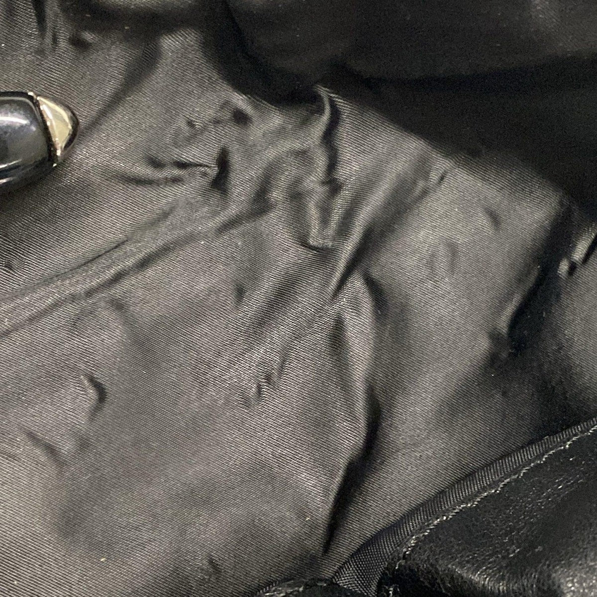 Christian Dior Hand Bag Tote Purse Cannage Nylon Leather Black Authentic