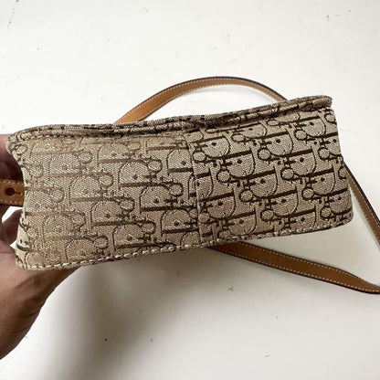 Christian Dior Shoulder Bag Purse Trotter Brown Authentic
