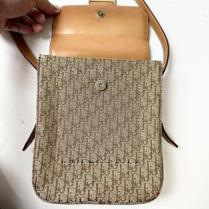 Christian Dior Shoulder Bag Purse Trotter Brown Authentic