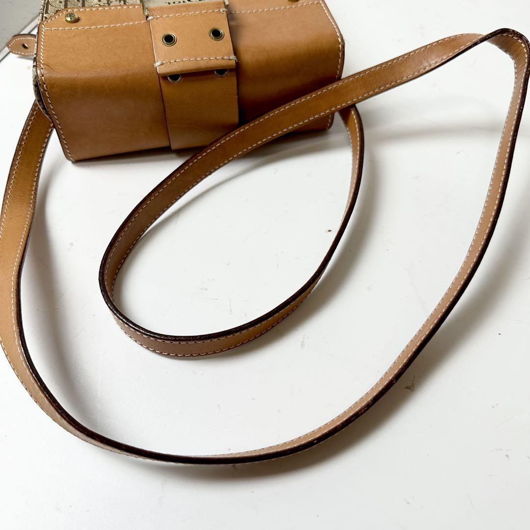 Christian Dior Shoulder Bag Purse Trotter Brown Authentic