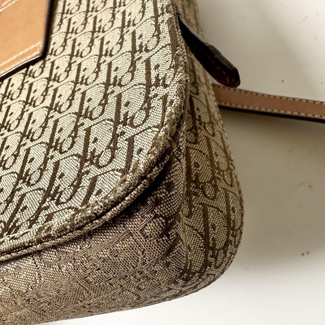 Christian Dior Shoulder Bag Purse Trotter Brown Authentic