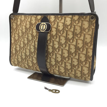 Christian Dior Shoulder Bag Purse Trotter Brown Authentic
