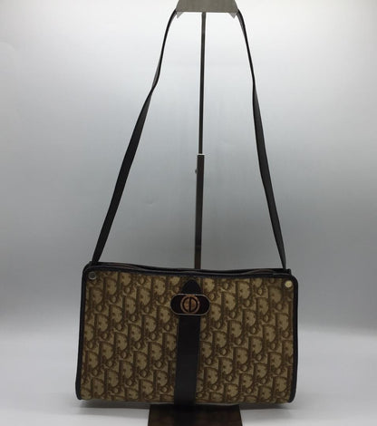 Christian Dior Shoulder Bag Purse Trotter Brown Authentic