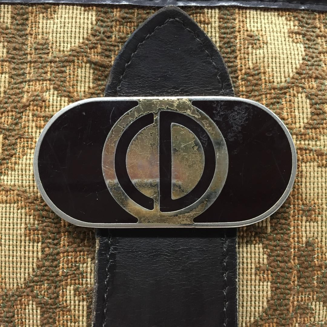 Christian Dior Shoulder Bag Purse Trotter Brown Authentic