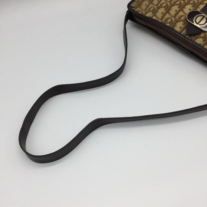 Christian Dior Shoulder Bag Purse Trotter Brown Authentic