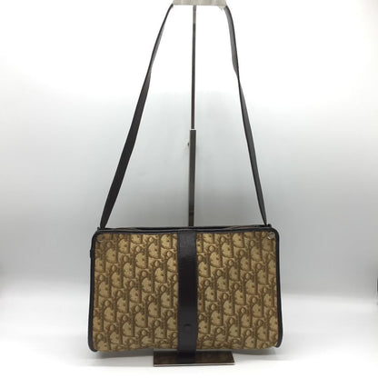 Christian Dior Shoulder Bag Purse Trotter Brown Authentic