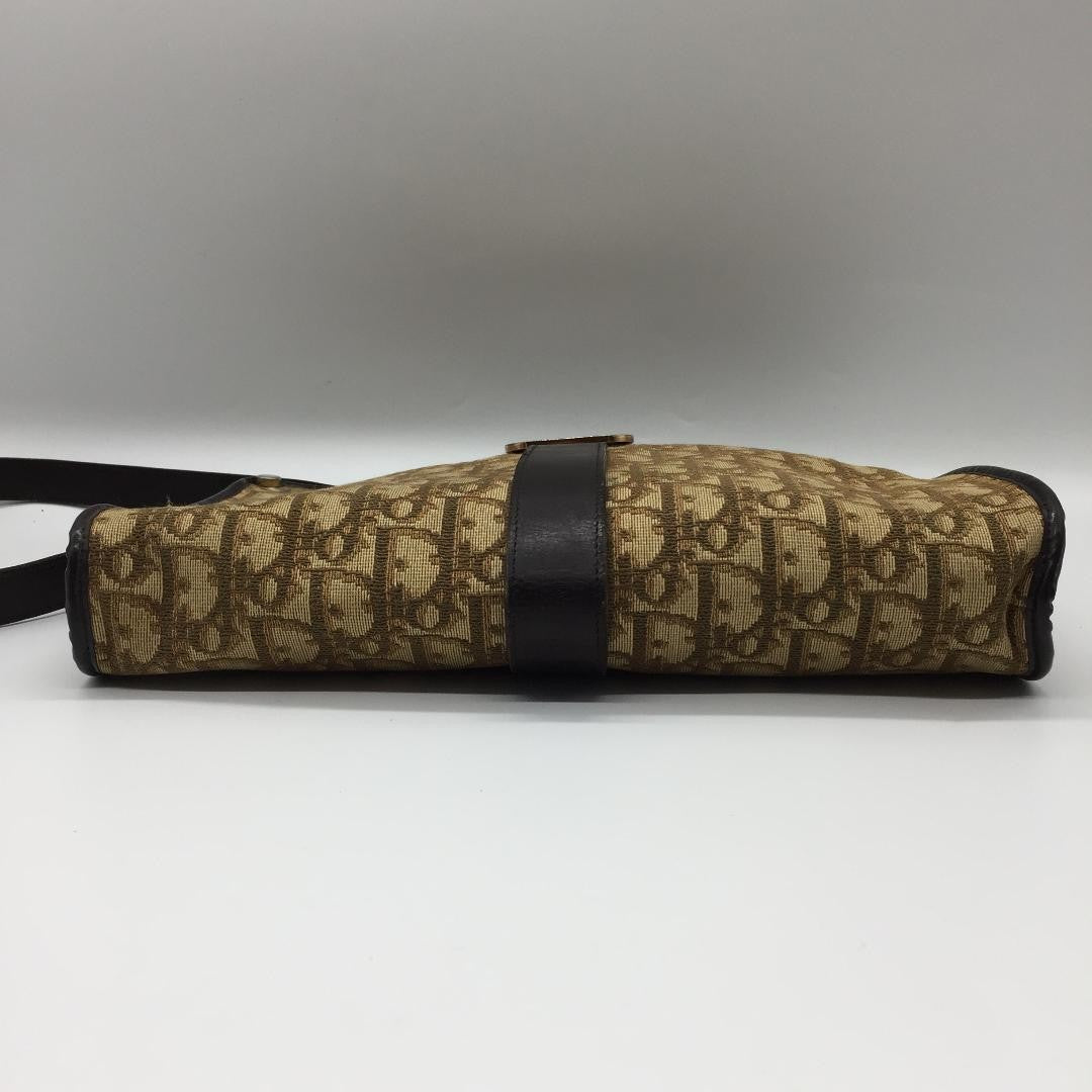 Christian Dior Shoulder Bag Purse Trotter Brown Authentic