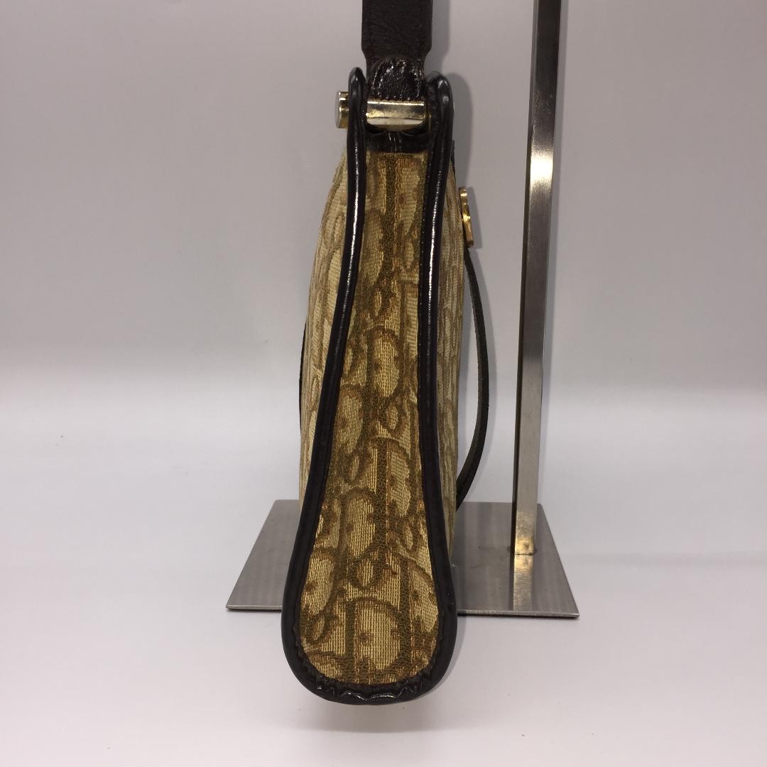 Christian Dior Shoulder Bag Purse Trotter Brown Authentic