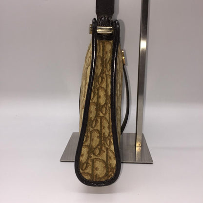 Christian Dior Shoulder Bag Purse Trotter Brown Authentic