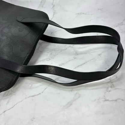 Christian Dior Hand Bag Tote Purse Trotter PVC Leather Black Authentic